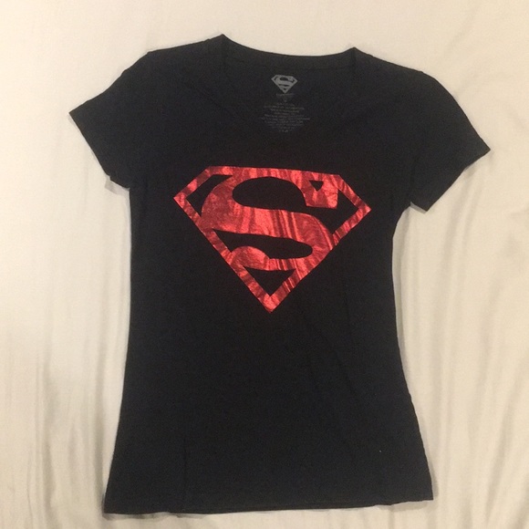 Girls metallic superman t-shirt size medium - Picture 1 of 4
